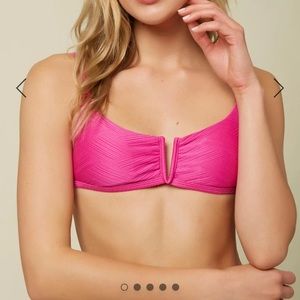 O’Neill Pink Saltwater Solids Bikini Top M